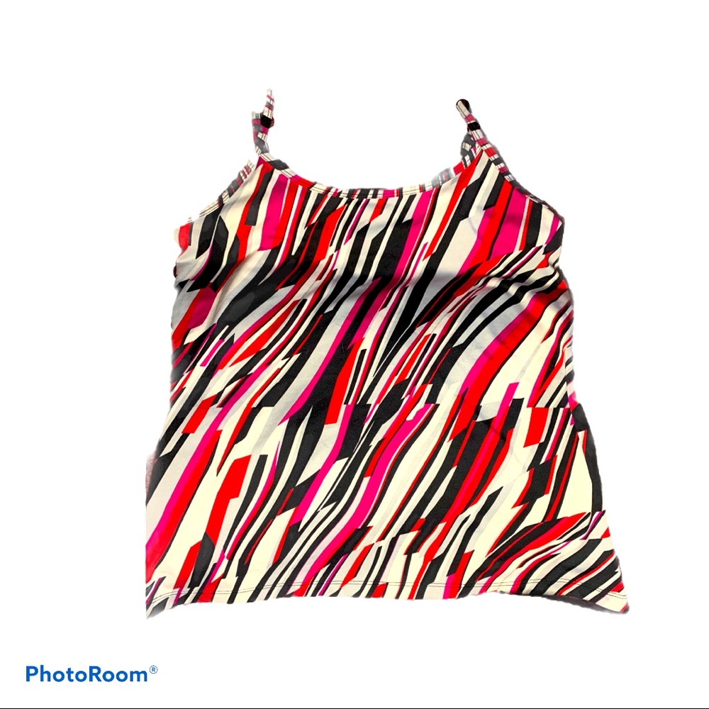 Fashion Bug Red, black, white camisole medium